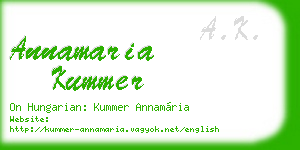 annamaria kummer business card